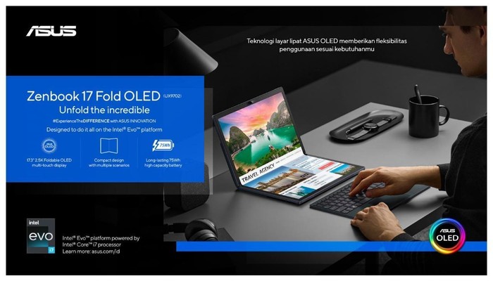 Zenbook Fold Oled Laptop Layar Lipat Oled Inci Pertama Di Dunia