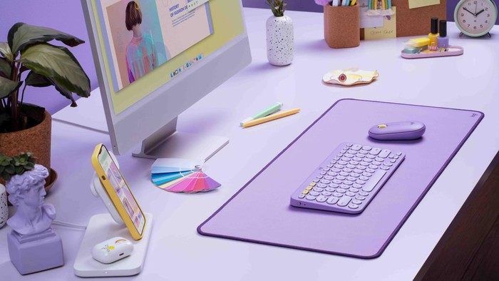 Duo Keyboard Mouse Minimalis Logitech Tampil dengan Warna Unik