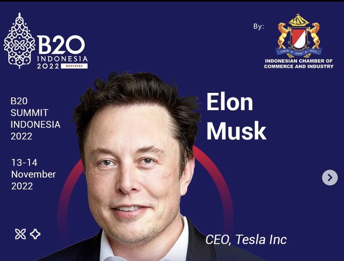Elon Musk Bakal Jadi Pembicara di KTT G20 Bali November Ini
