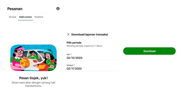 Viral! Cara Cek Pengeluaran Gopay Setahun Terakhir
