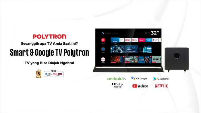 Smart & Google TV Polytron, Canggihnya Bisa Diajak Ngobrol!