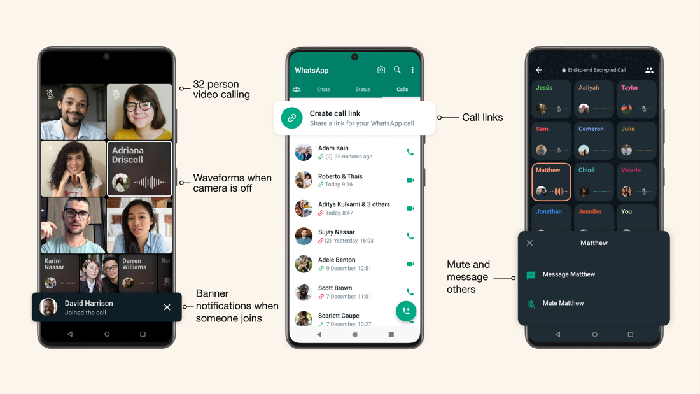 WhatsApp Rilis 3 Fitur Baru, Video Call Hingga 32 Orang