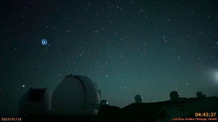 Aneh, Langit Hawaii Tampilkan Cahaya Seperti Pusaran Air