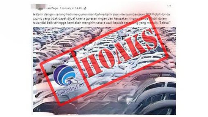 Viral di Facebook Bagi-bagi Mobil, Syaratnya Komen 'Selesai' Doang