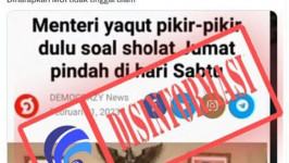 Awas! Ada Hoax Menag Disebut Mau Ganti Salat Jumat ke Sabtu