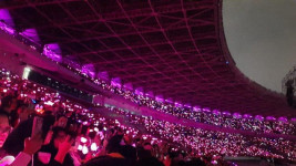 Video GBK Jadi 'Lautan Pink' di Konser Blackpink, Dibagikan Netizen