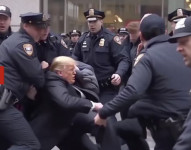 Viral Foto Donald Trump Dikejar dan Ditangkap Polisi, Ini Faktanya