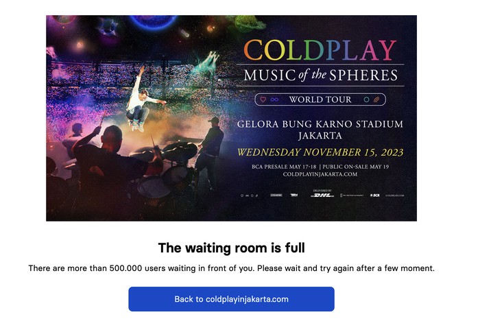 Hore! Sudah Ada yang Dapat Tiket Coldplay