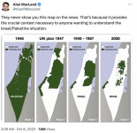 Viral Lagi Peta Palestina yang Menyusut dari Masa ke Masa