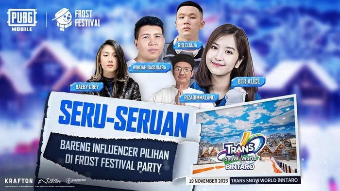 Kemeriahan Frost Festival PUBG Mobile di Trans Snow World Bintaro