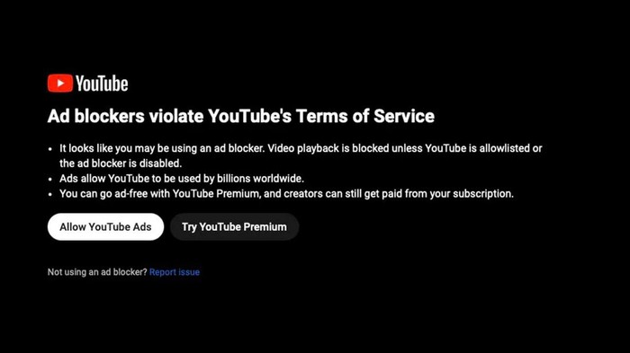 YouTube Geber Pemblokiran Ad Blocker