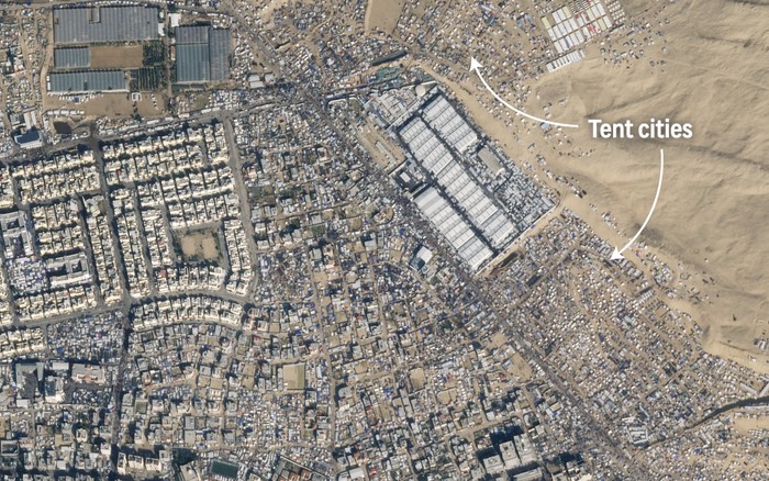 Foto Satelit Pengungsian Rafah Sebelum Dibom Israel, Bikin Terenyuh