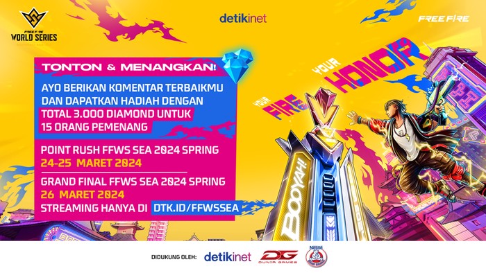 Nonton FFWS SEA 2024 Spring di detikcom Bisa Dapat Diamond Gratis