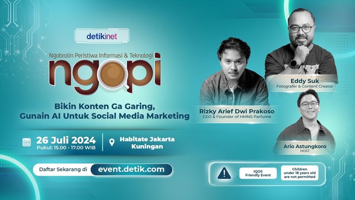 Yuk Belajar Social Media Marketing Pakai AI di Event NGOPI detikINET!