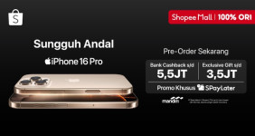 Resmi Hadir! iPhone 16 Kini Sudah Tersedia di Official Store Shopee Mall