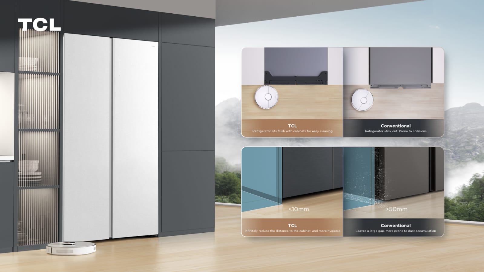 TCL Perkenalan produk Premium Kulkas Free Built-In dan Mesin Cuci Wash & Dry Tower dengan Design yang Elegan